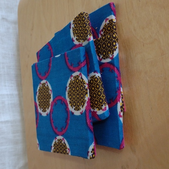 handmade Other - Set of 4 handmade African fabric coasters - so vibrant!